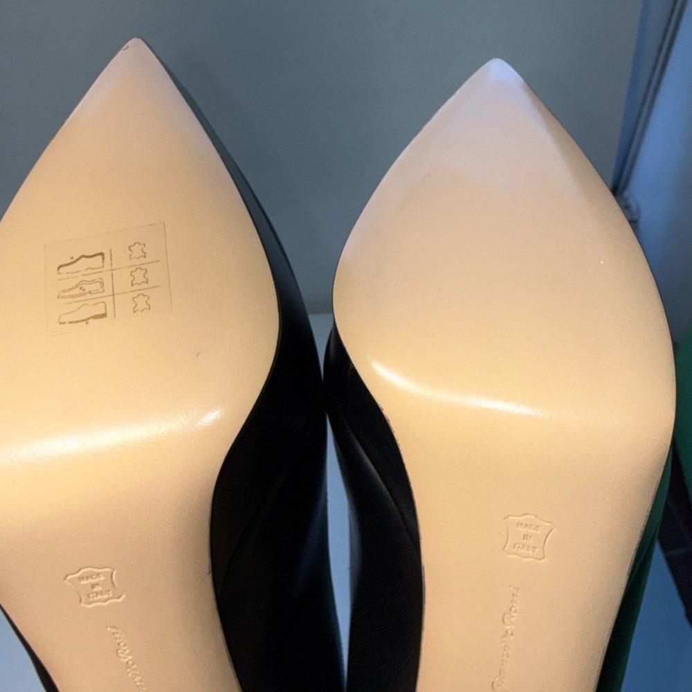 NWOT Gianvito Rossi Black Leather Dasha Platform Slingback Heels 41 - Picture 7 of 10